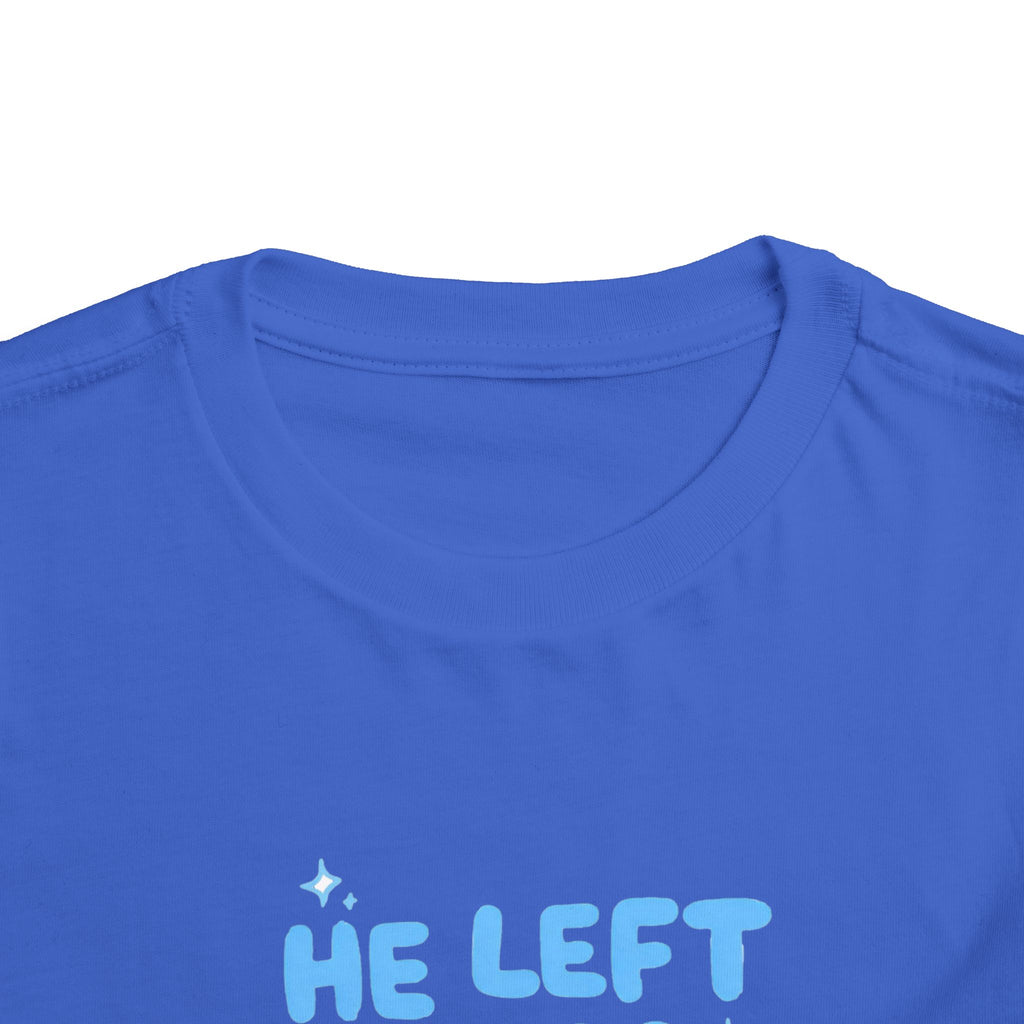 Toddler Tee — "He Left the 99 to Find Me" Cute Christian Sheep Graphic