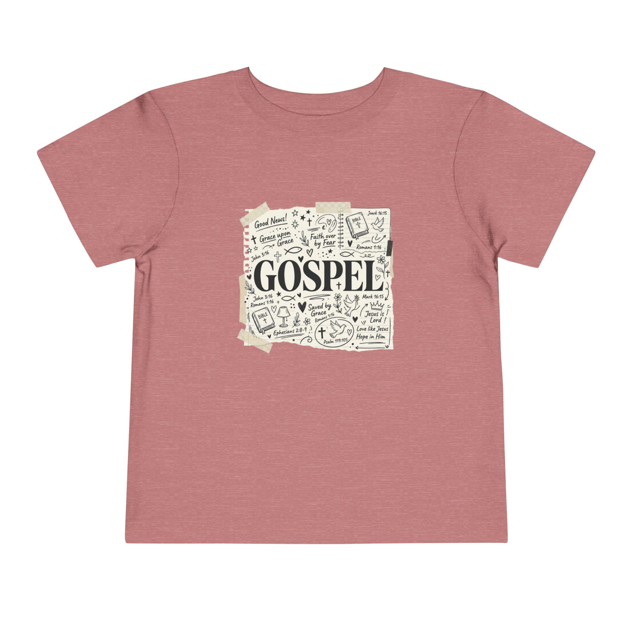 Toddler Tee - Gospel Doodle Faith Graphic