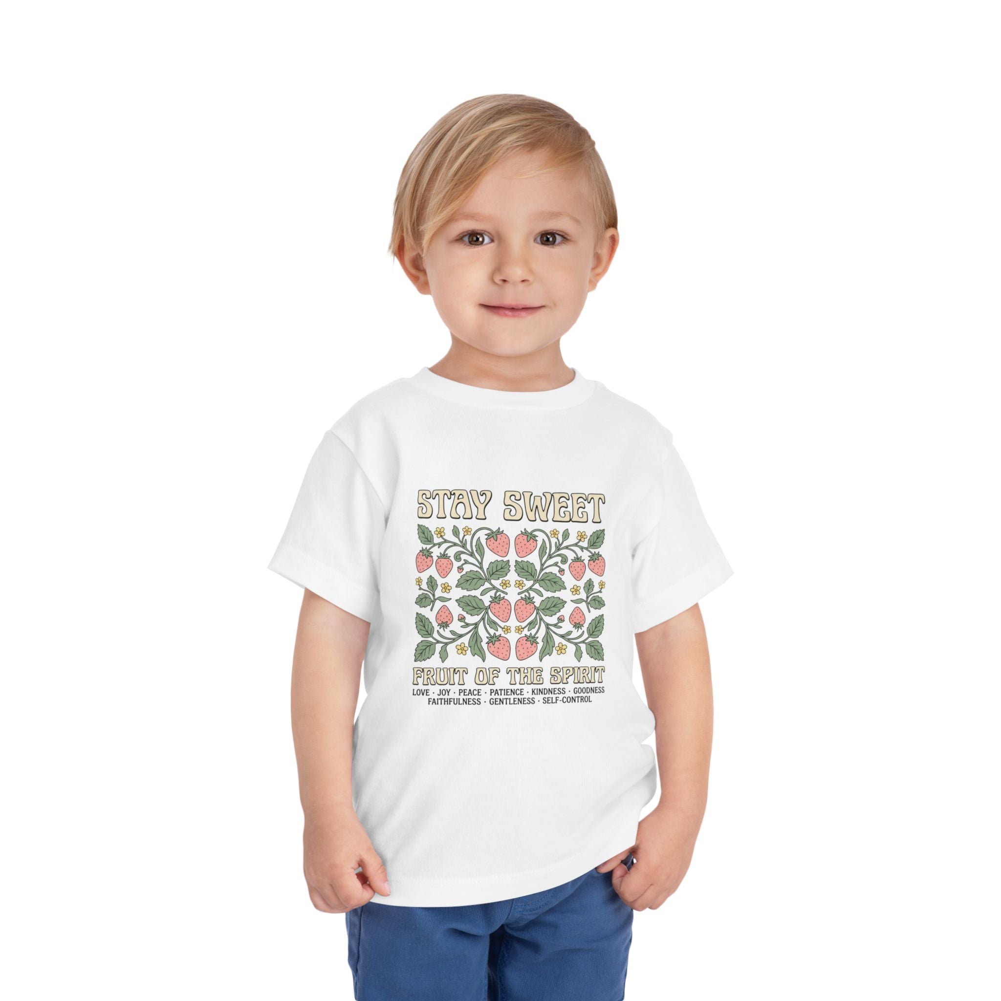 Stay Sweet Toddler Tee — Fruit of the Spirit Floral Kids T‑Shirt
